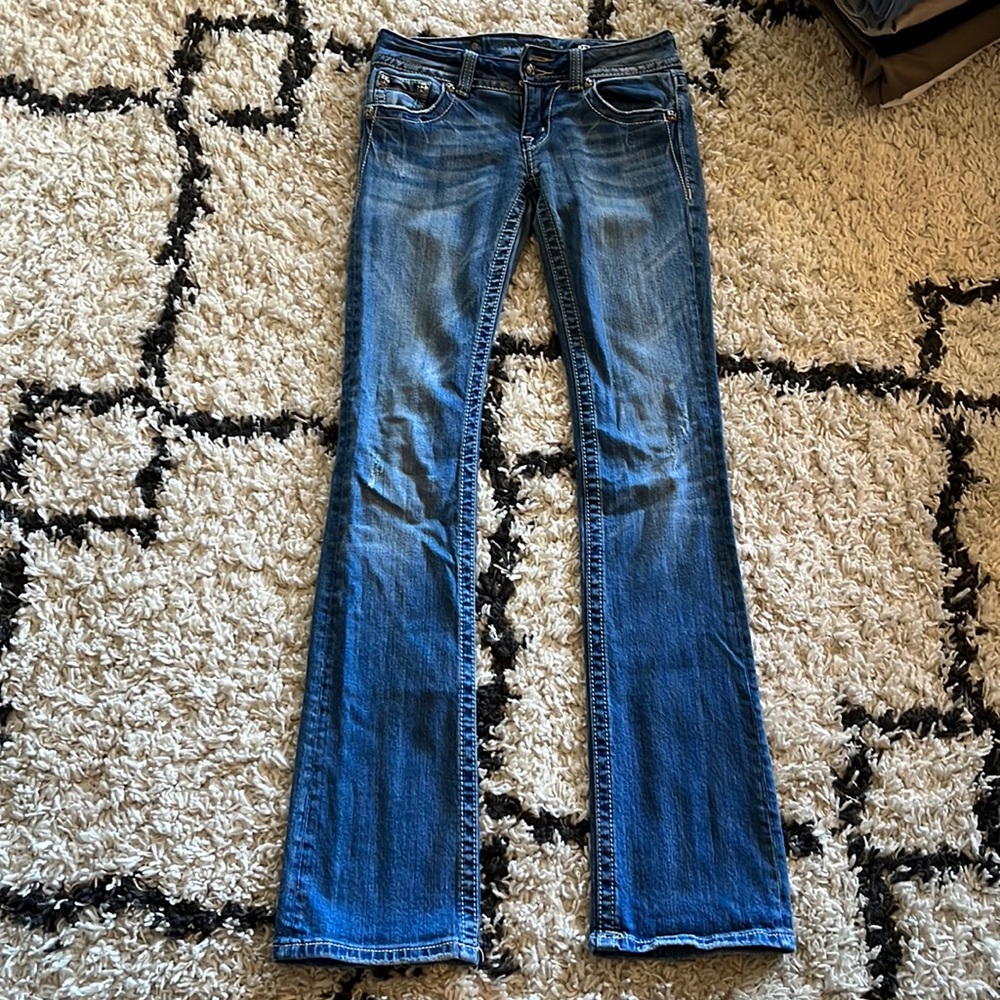 Miss Me with wing on back pockets